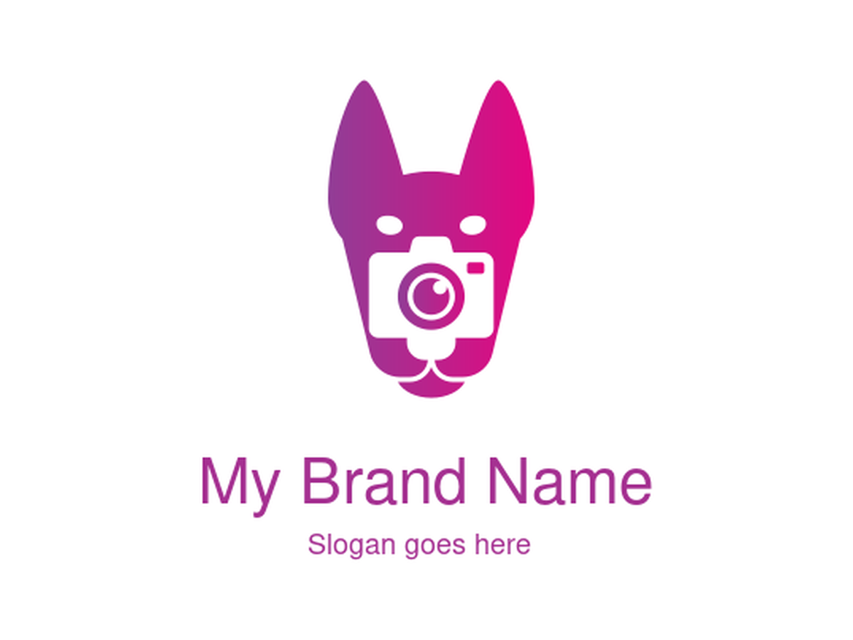 Dog with Camera Logo Design for Pet Photography and Creative Media Brands